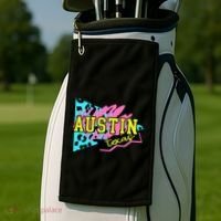 Austin Texas Retro 90s Golf Towel thumb 2