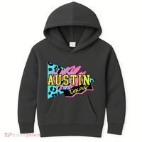 Austin Texas Retro 90s Kids Hoodie thumb 0