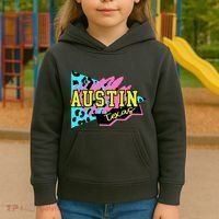 Austin Texas Retro 90s Kids Hoodie thumb 3