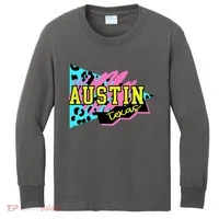 Austin Texas Retro 90s Kids Long Sleeve Shirt thumb 0
