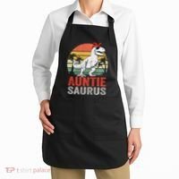 Auntiesaurus T Rex Dinosaur Auntie Saurus Family Matching Long Sleeve Apron thumb 2