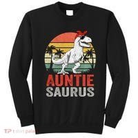 Auntiesaurus T Rex Dinosaur Auntie Saurus Family Matching Long Sleeve Sweatshirt thumb 0