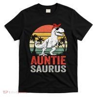 Auntiesaurus T Rex Dinosaur Auntie Saurus Family Matching Long Sleeve T-Shirt thumb 0