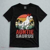 Auntiesaurus T Rex Dinosaur Auntie Saurus Family Matching Long Sleeve T-Shirt thumb 5