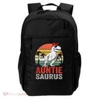 Auntiesaurus T Rex Dinosaur Auntie Saurus Family Matching Long Sleeve Backpack thumb 0
