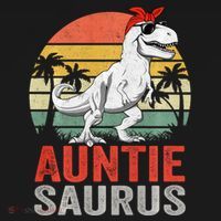 Auntiesaurus T Rex Dinosaur Auntie Saurus Family Matching Long Sleeve Women's Hoodie thumb 2