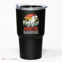 Auntiesaurus T Rex Dinosaur Auntie Saurus Family Matching Long Sleeve Tumbler thumb 0