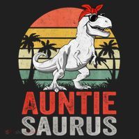 Auntiesaurus T Rex Dinosaur Auntie Saurus Family Matching Long Sleeve Hat thumb 2