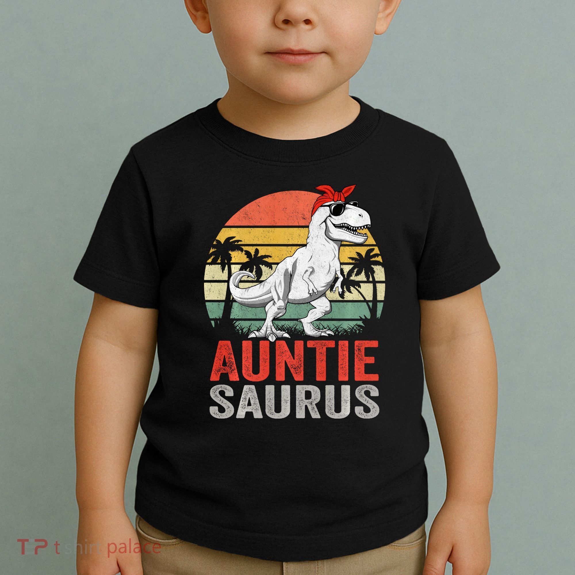 Auntiesaurus T Rex Dinosaur Auntie Saurus Family Matching Long Sleeve Toddler T-Shirt