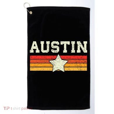 Austin Texas Retro Vintage Gift Golf Towel