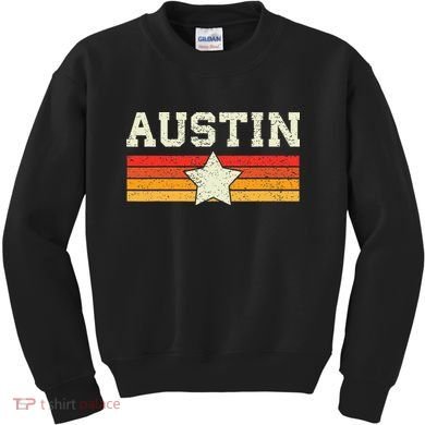 Austin Texas Retro Vintage Gift Kids Sweatshirt