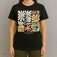 Anti Trump Subtle Not My President Flowers Statement T-Shirt thumb 4