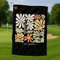 Anti Trump Subtle Not My President Flowers Statement Golf Towel thumb 1