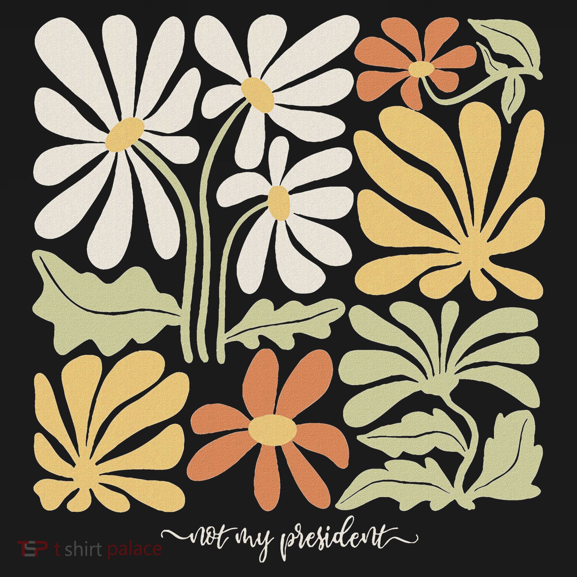 Anti Trump Subtle Not My President Flowers Statement Visor