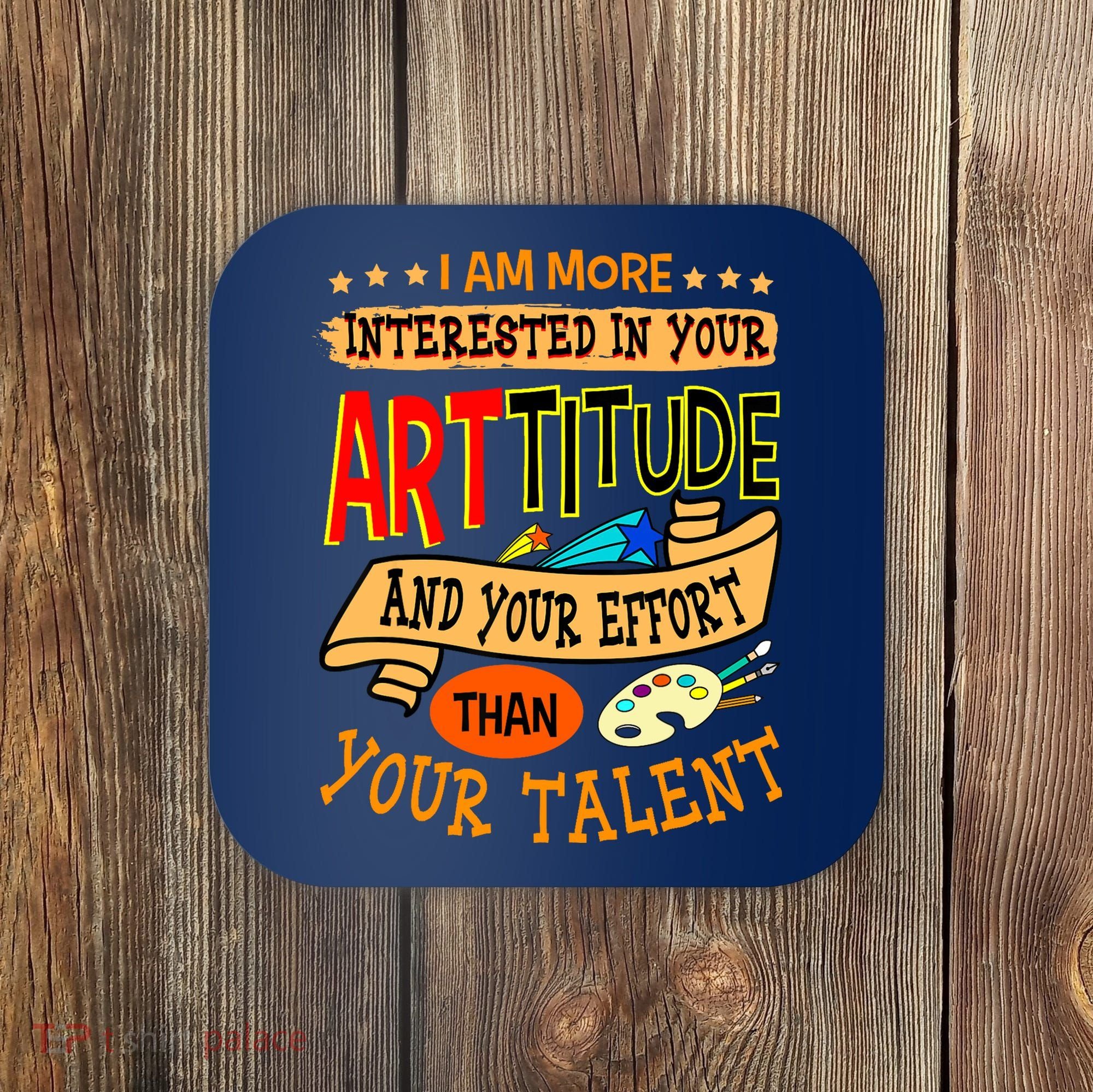 Art Teacher Student School Artist Illustrator Painter Coaster