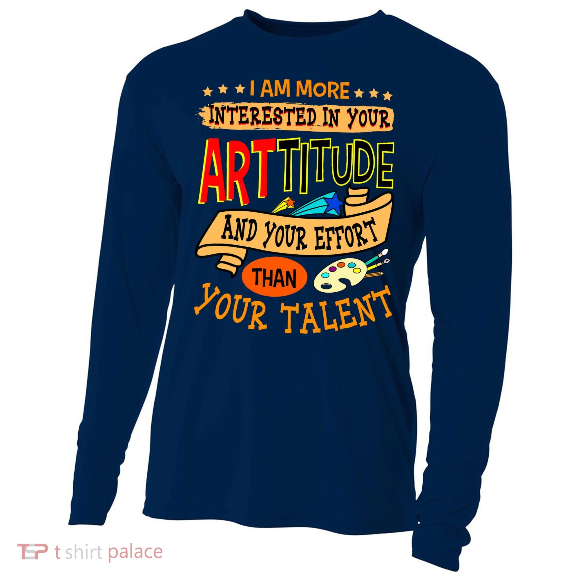 Art Teacher Student School Artist Illustrator Painter Cooling Performance Long Sleeve Crew