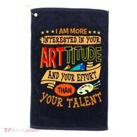 Art Teacher Student School Artist Illustrator Painter Golf Towel thumb 0