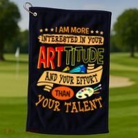 Art Teacher Student School Artist Illustrator Painter Golf Towel thumb 1