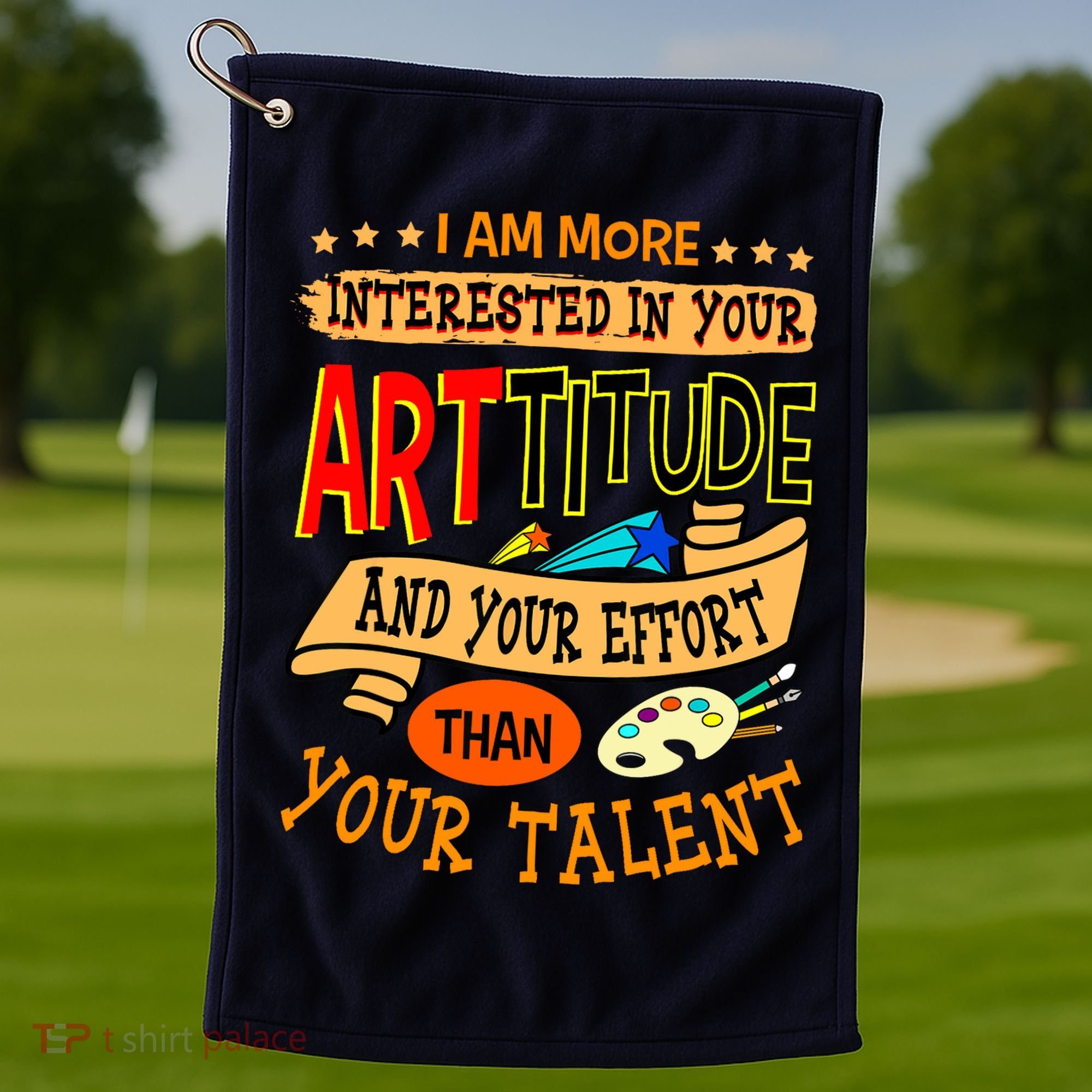 Art Teacher Student School Artist Illustrator Painter Golf Towel