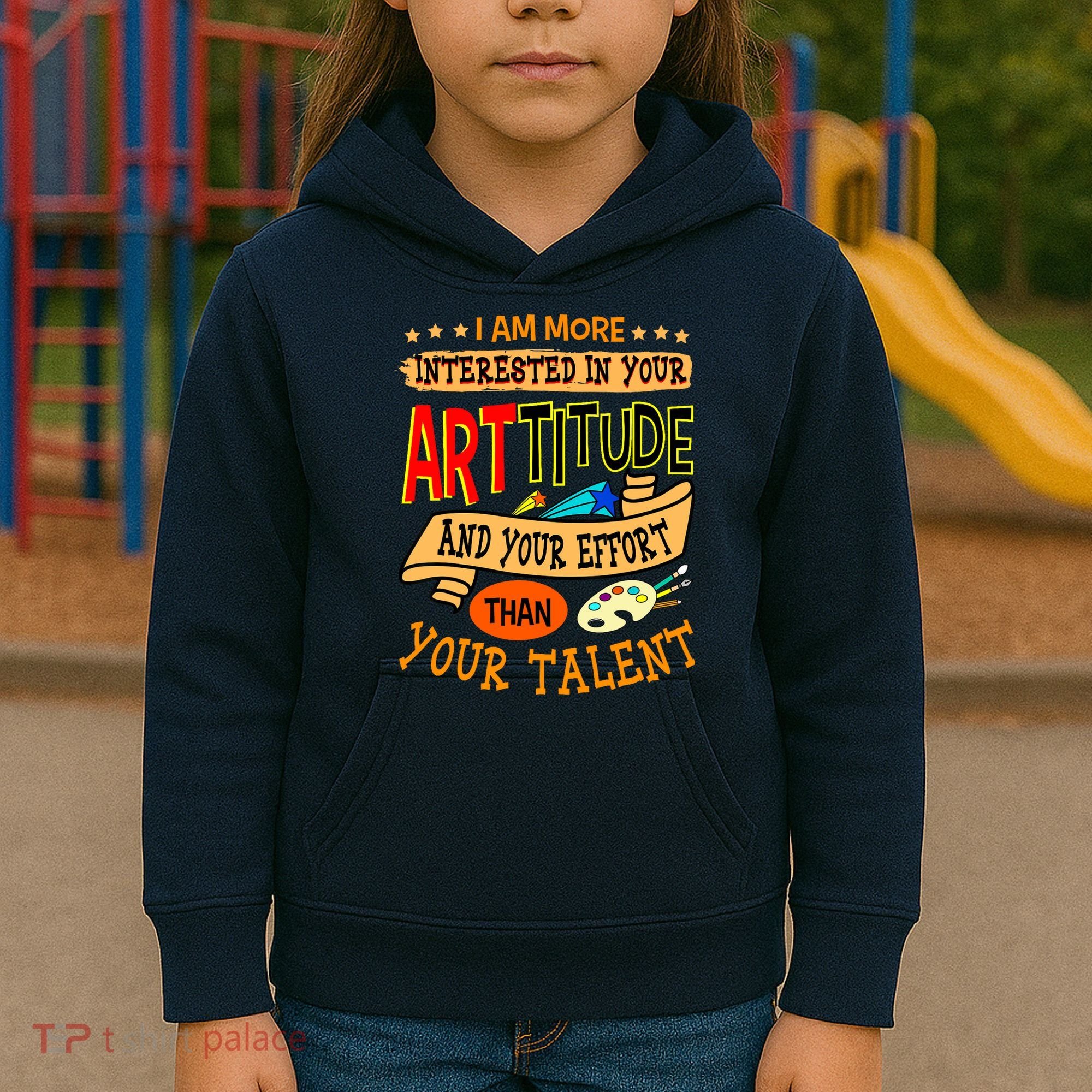 Art Teacher Student School Artist Illustrator Painter Kids Hoodie