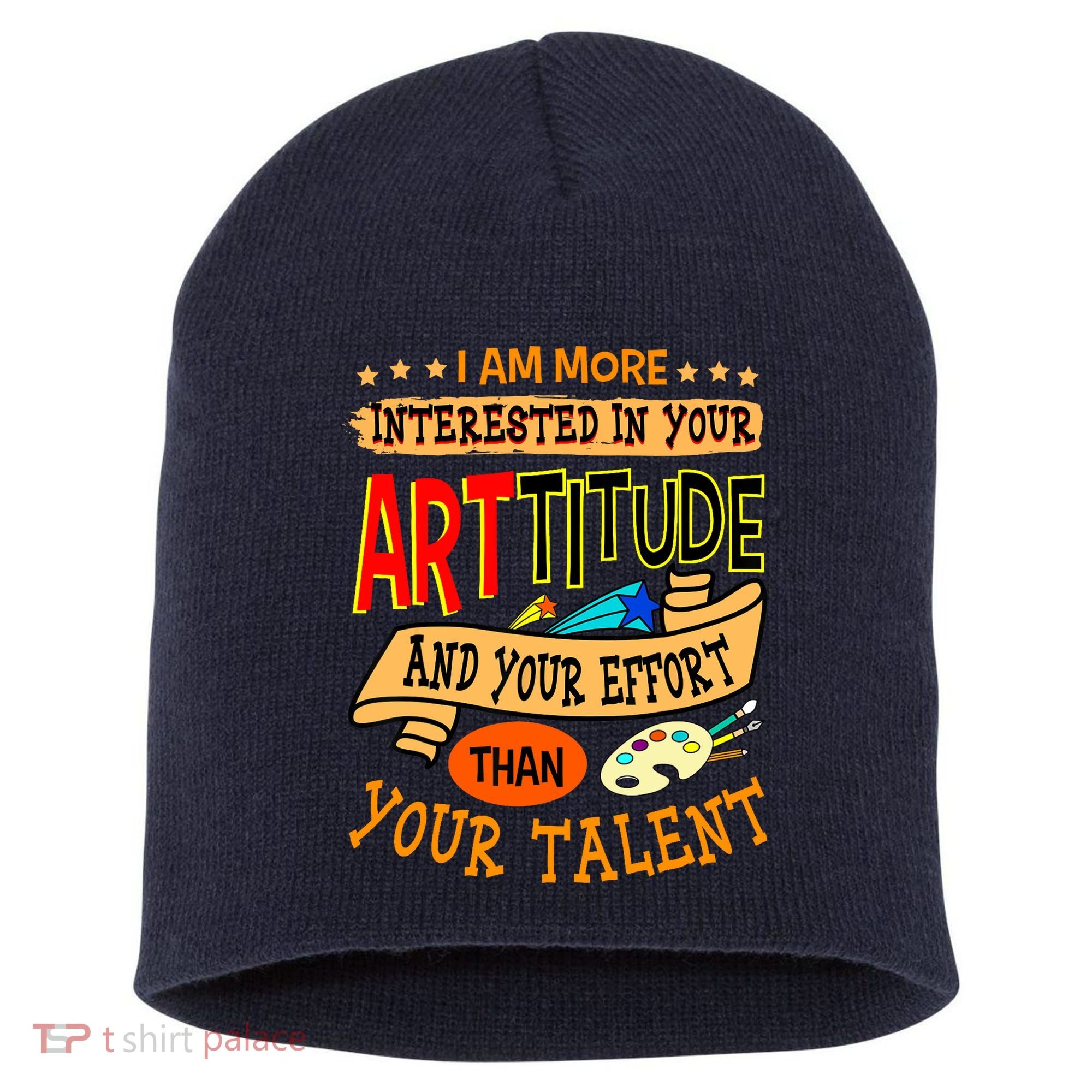 Art Teacher Student School Artist Illustrator Painter Short Acrylic Beanie