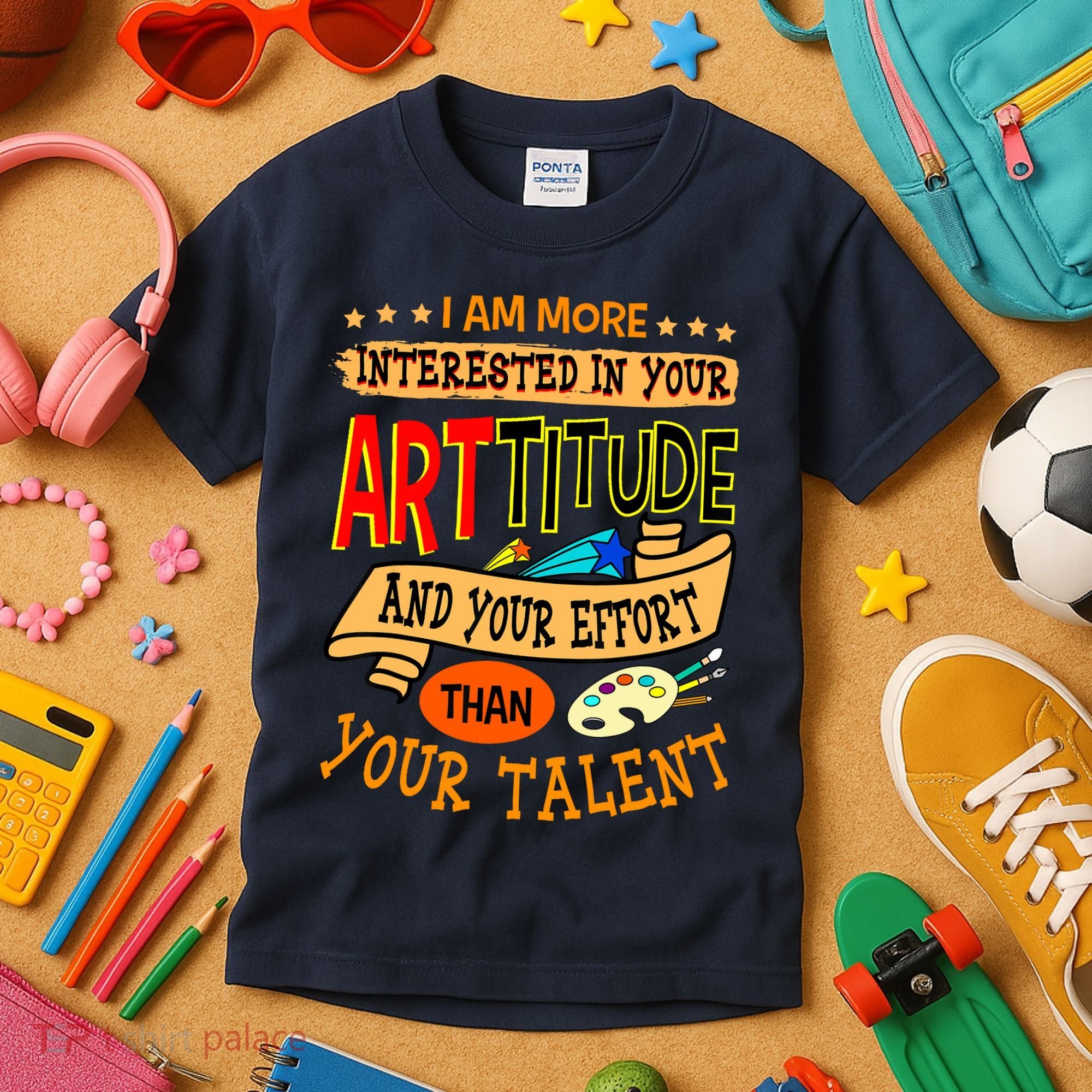 Art Teacher Student School Artist Illustrator Painter Kids T-Shirt
