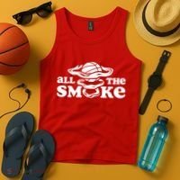 All The Smoke Funny Basketball Podcast Tank Top thumb 4
