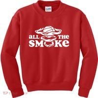 All The Smoke Funny Basketball Podcast Kids Sweatshirt thumb 0