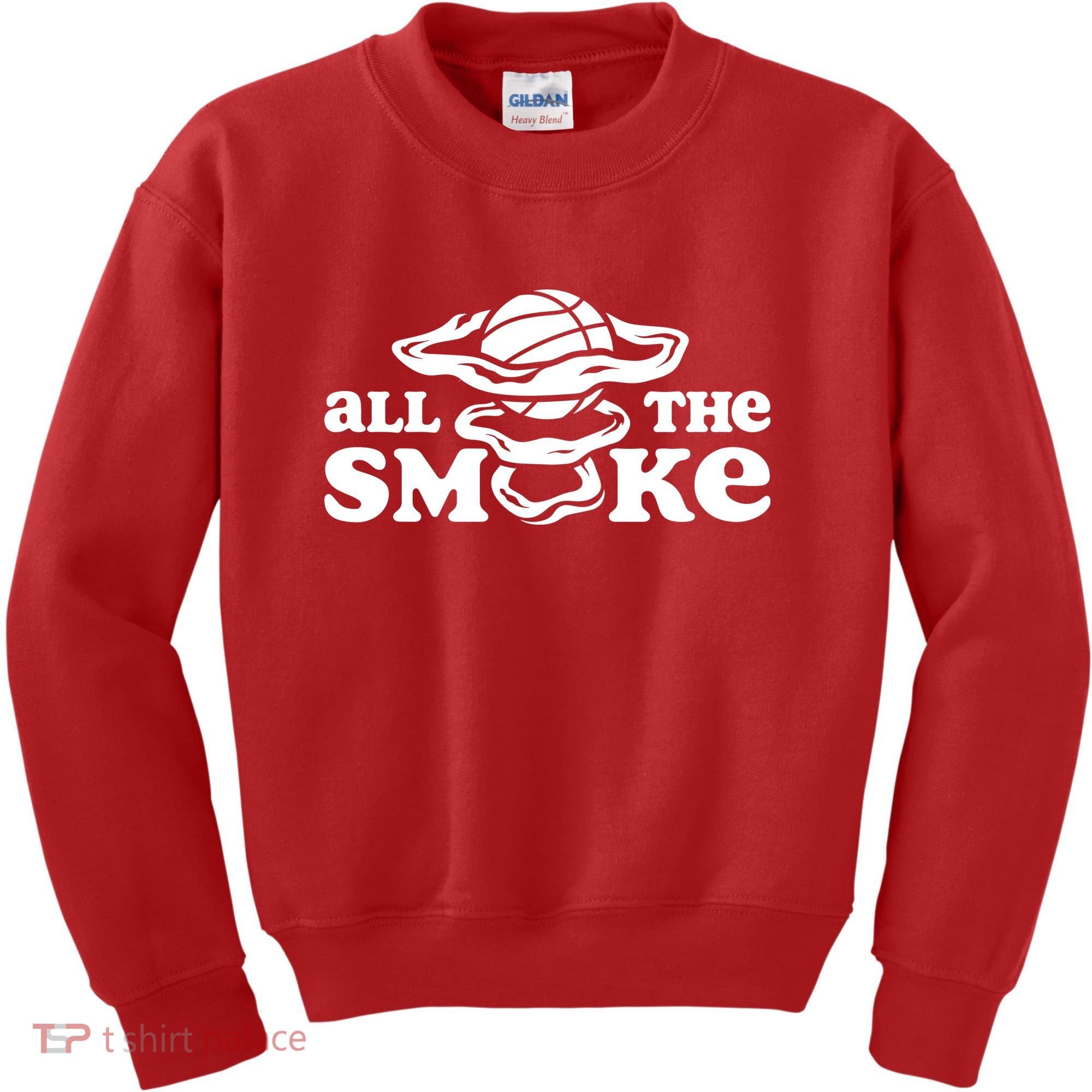 All The Smoke Funny Basketball Podcast Kids Sweatshirt