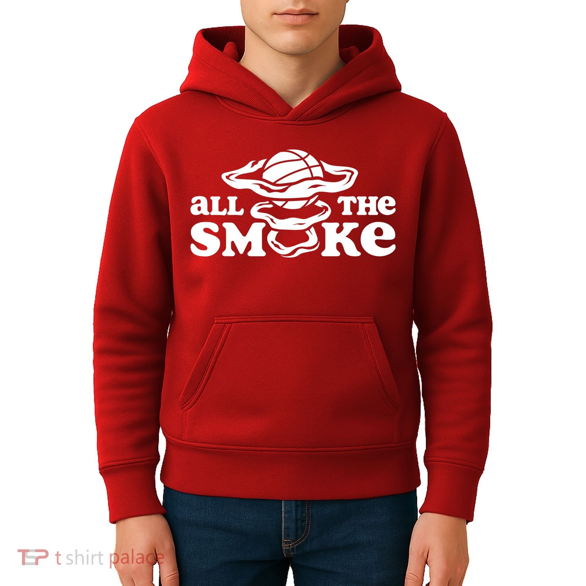 All The Smoke Funny Basketball Podcast Kids Hoodie