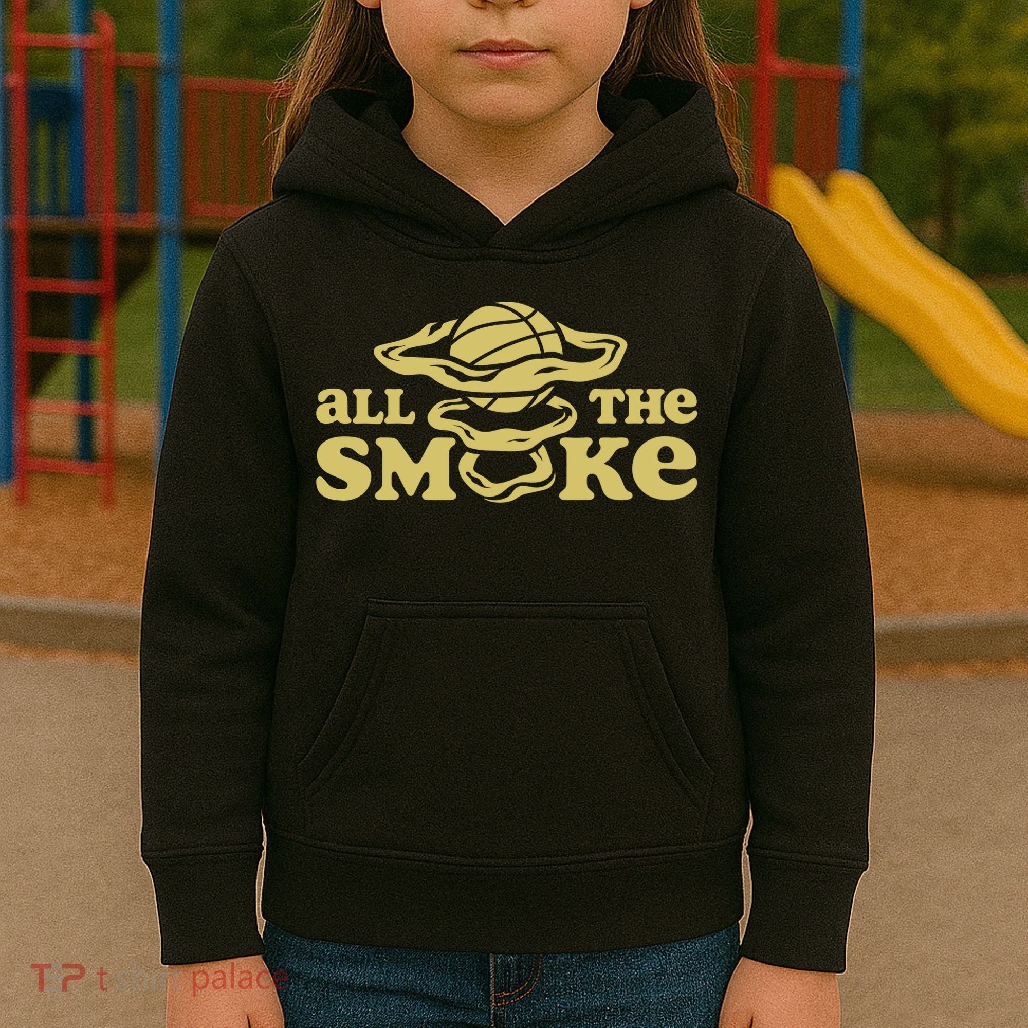 All The Smoke Funny Basketball Podcast Kids Hoodie