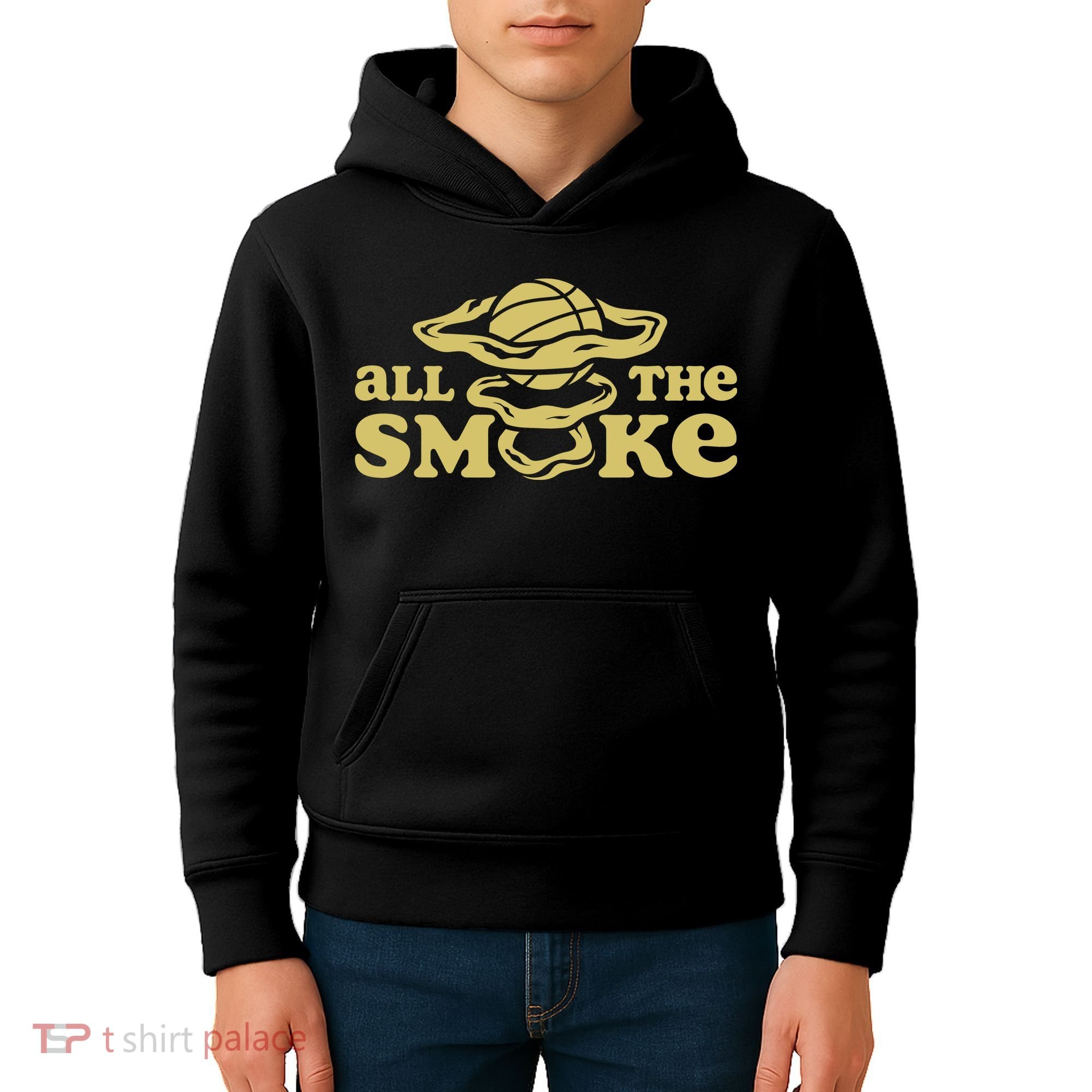 All The Smoke Funny Basketball Podcast Kids Hoodie