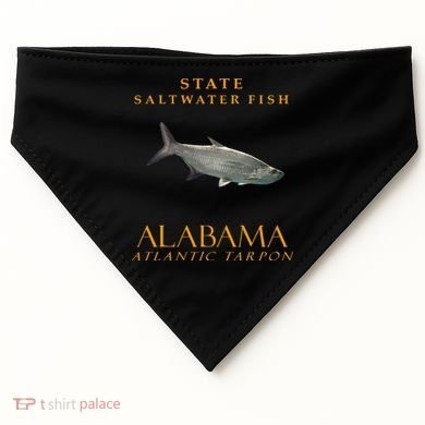 Alabama Territory Saltwater Fish Atlantic Tarpon USA-Made Doggie Bandana