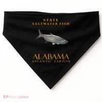 Alabama Territory Saltwater Fish Atlantic Tarpon USA-Made Doggie Bandana thumb 0
