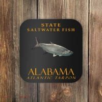Alabama Territory Saltwater Fish Atlantic Tarpon Coaster thumb 0