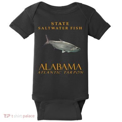 Alabama Territory Saltwater Fish Atlantic Tarpon Baby Bodysuit