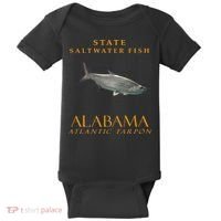 Alabama Territory Saltwater Fish Atlantic Tarpon Baby Bodysuit thumb 0
