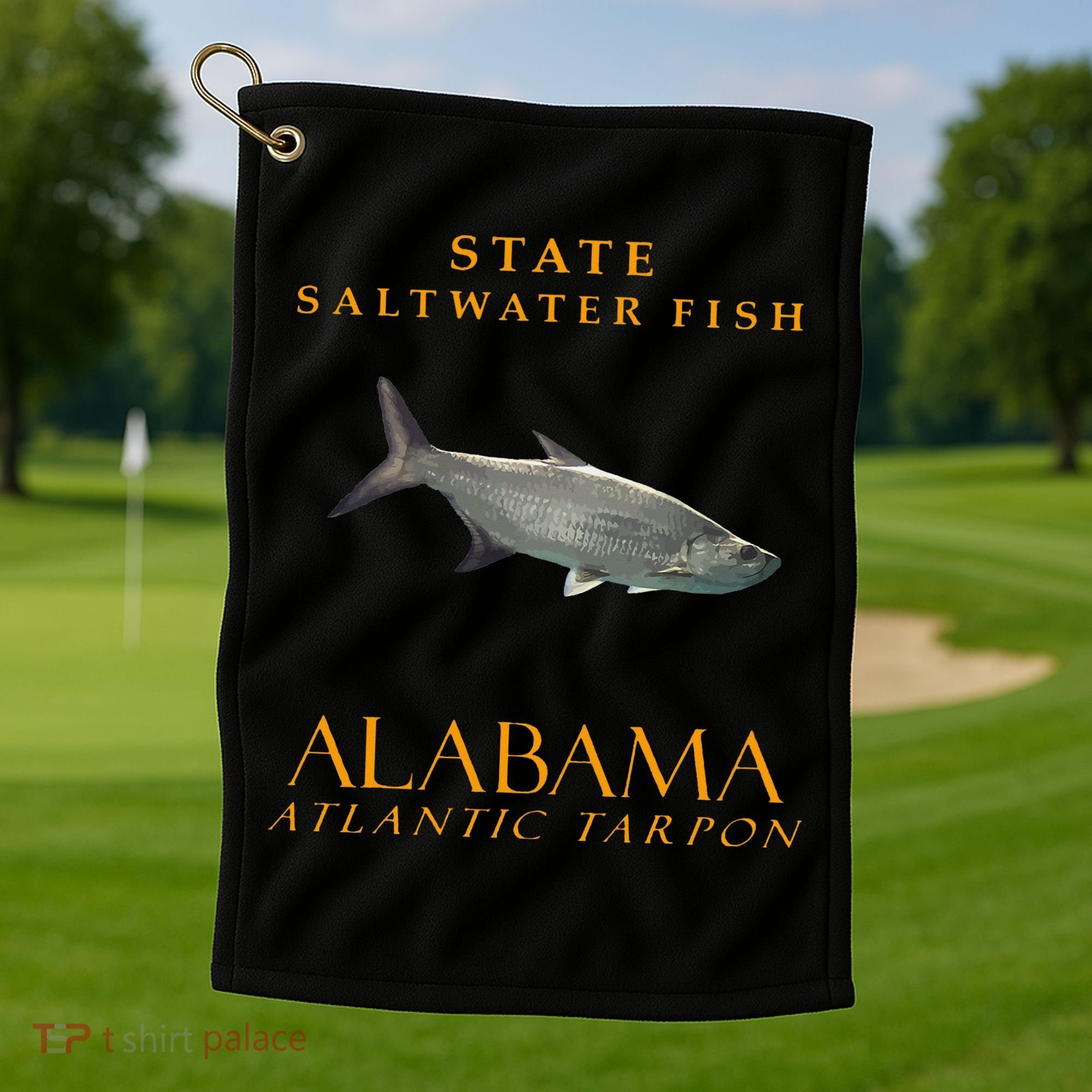 Alabama Territory Saltwater Fish Atlantic Tarpon Golf Towel