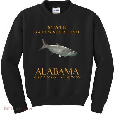 Alabama Territory Saltwater Fish Atlantic Tarpon Kids Sweatshirt