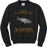 Alabama Territory Saltwater Fish Atlantic Tarpon Kids Sweatshirt thumb 0