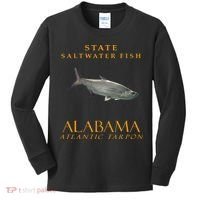 Alabama Territory Saltwater Fish Atlantic Tarpon Kids Long Sleeve Shirt thumb 0