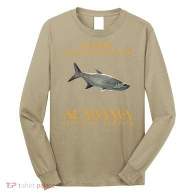 Alabama Territory Saltwater Fish Atlantic Tarpon Long Sleeve Shirt
