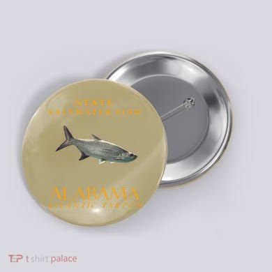 Alabama Territory Saltwater Fish Atlantic Tarpon Button