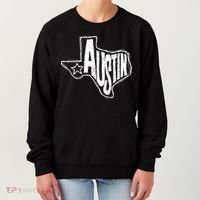 Austin Texas State Retro Outline Map Women's Sweatshirt thumb 0