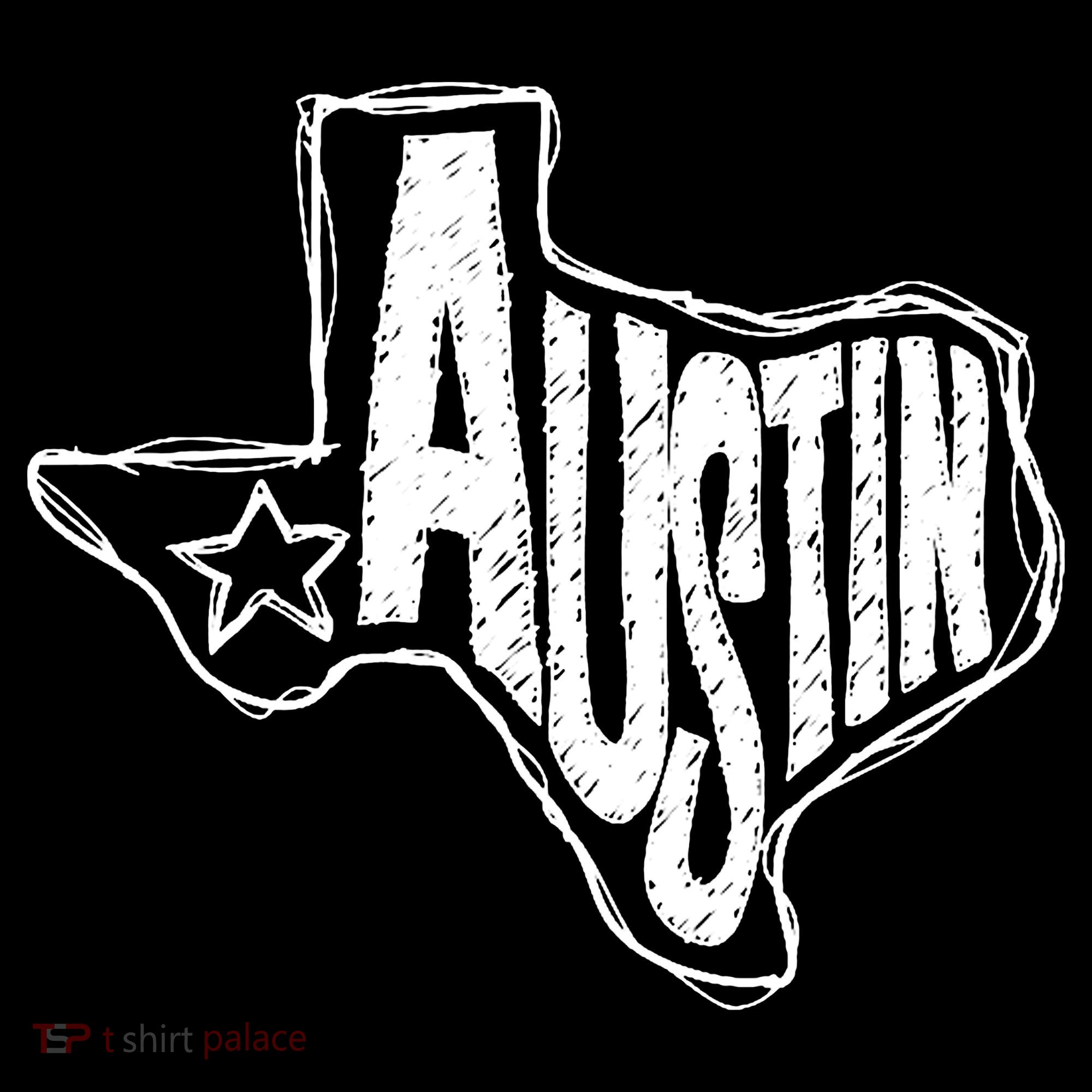 Austin Texas State Retro Outline Map Bucket Hat