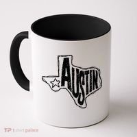 Austin Texas State Retro Outline Map Coffee Mug thumb 0
