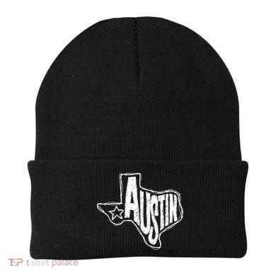 Austin Texas State Retro Outline Map Beanie