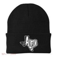 Austin Texas State Retro Outline Map Beanie thumb 0