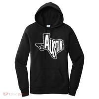 Austin Texas State Retro Outline Map Women's Hoodie thumb 0