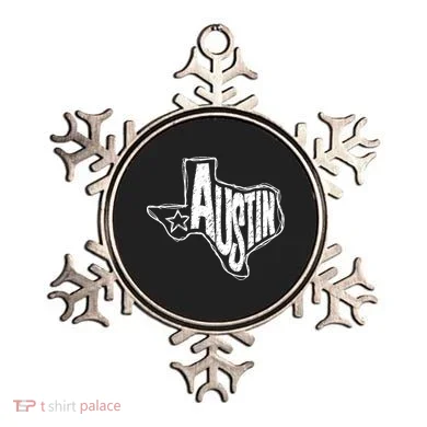 Austin Texas State Retro Outline Map Ornament
